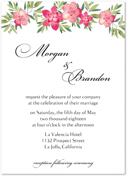 Invite Springflowers Front - Floral Design (570x760), Png Download