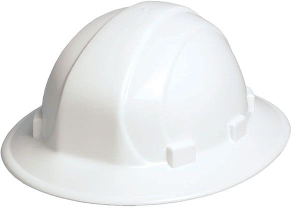 Erb Safety Omega Ii Full Brim Hard Hat - Casque De Chantier Us (600x600), Png Download