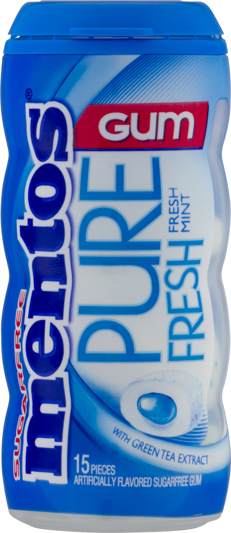 Mentos Pure Fresh Sugarfree Gum Fresh Mint - Mentos Bubble Fresh Gum (1800x1800), Png Download