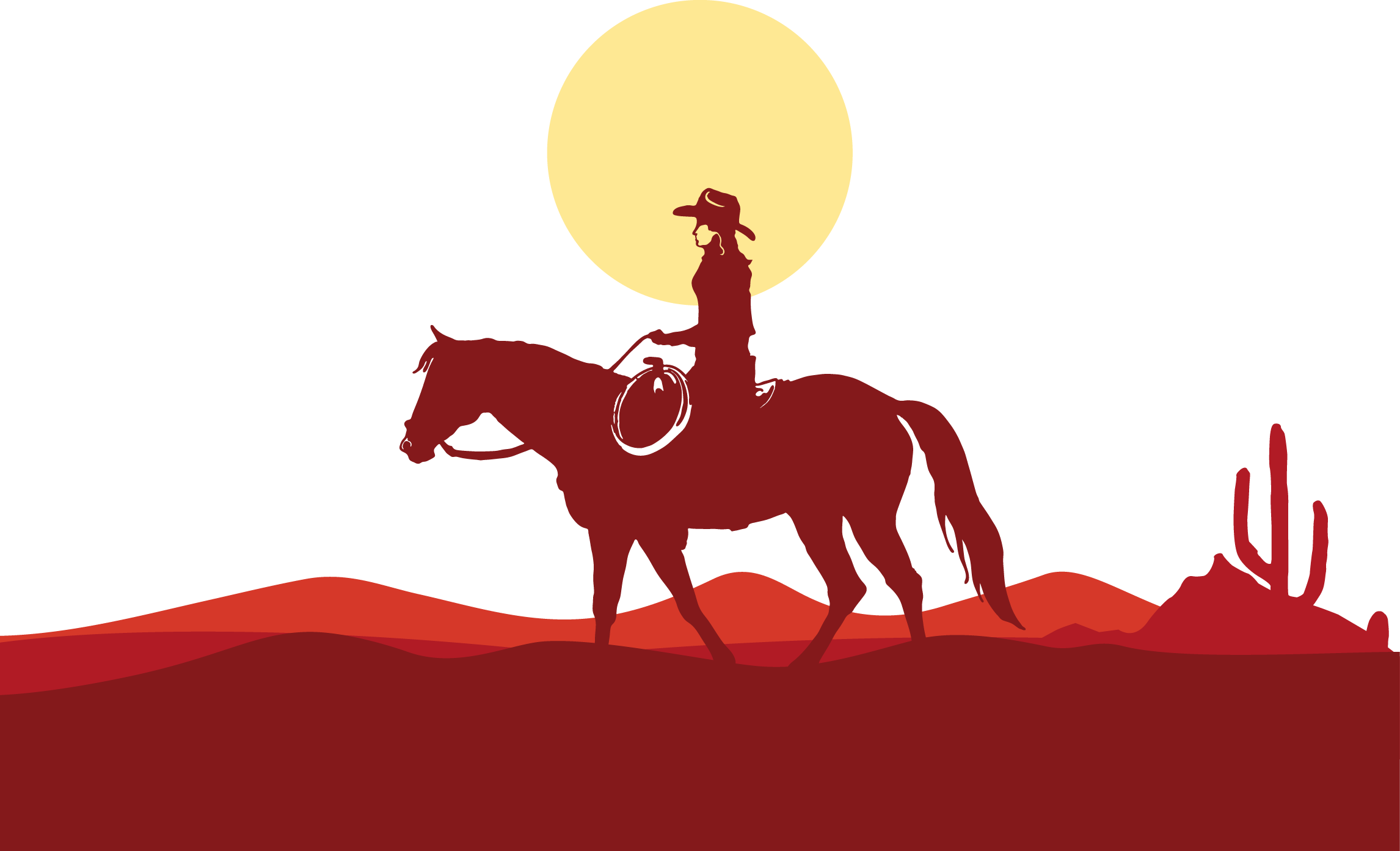 Horse American Frontier Equestrianism Cowboy - Horse Clip Art (2292x1393), Png Download