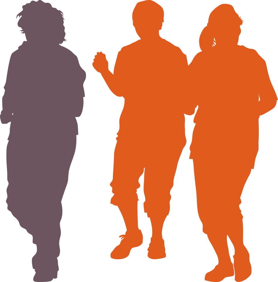 Overweight Women - Silhouette (926x940), Png Download