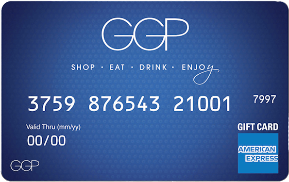 The Ggp Gift Card - American Express (608x608), Png Download
