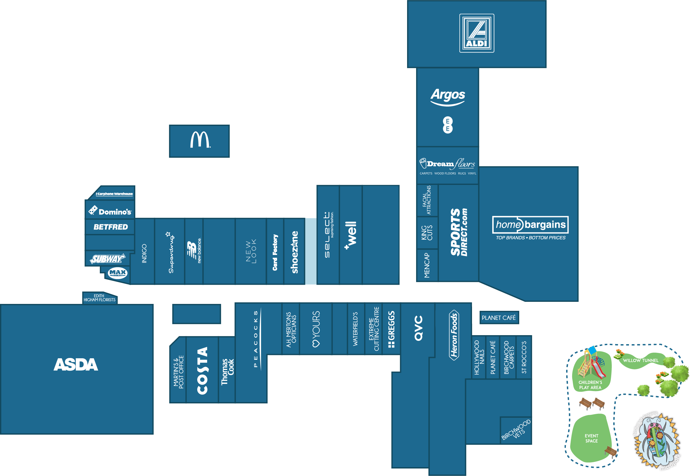 Carephone Warehouse - Birchwood Shopping Centre Layout (2295x1585), Png Download