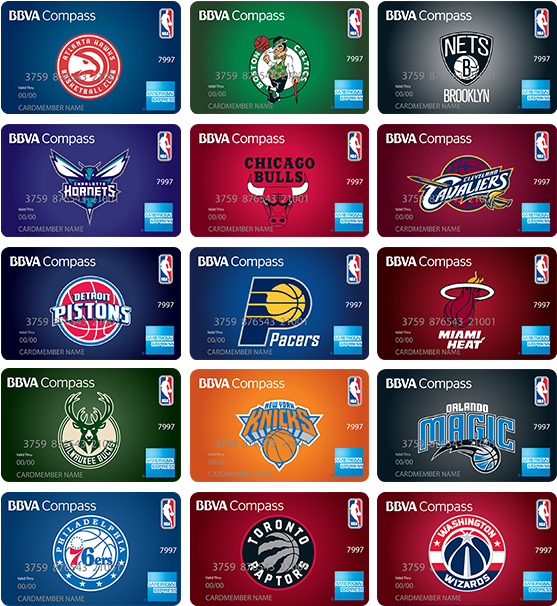 Nba American Express Credit Card For Fans Bbva Compass - Emblem (556x626), Png Download