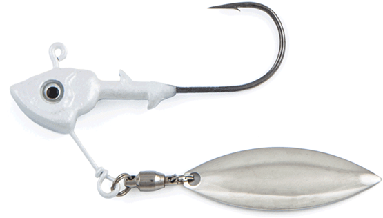 Fish Head Stand Up Spin 1/4oz 1pk Pearl White - Earrings (600x600), Png Download