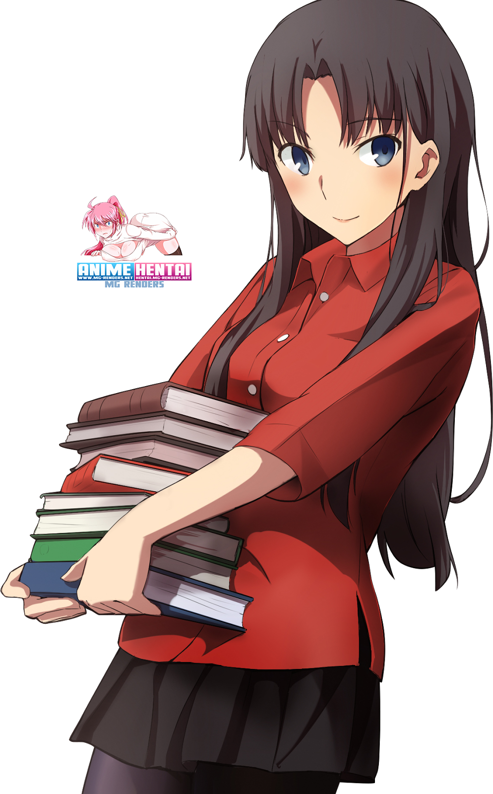 Rin Tohsaka Hair Down (994x1600), Png Download