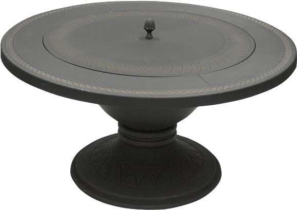 Dagan Bronze Outdoor Fire Pit Table, 42 Inch Diameter, - Wood Burning Fire Pit Table With Cover (800x531), Png Download