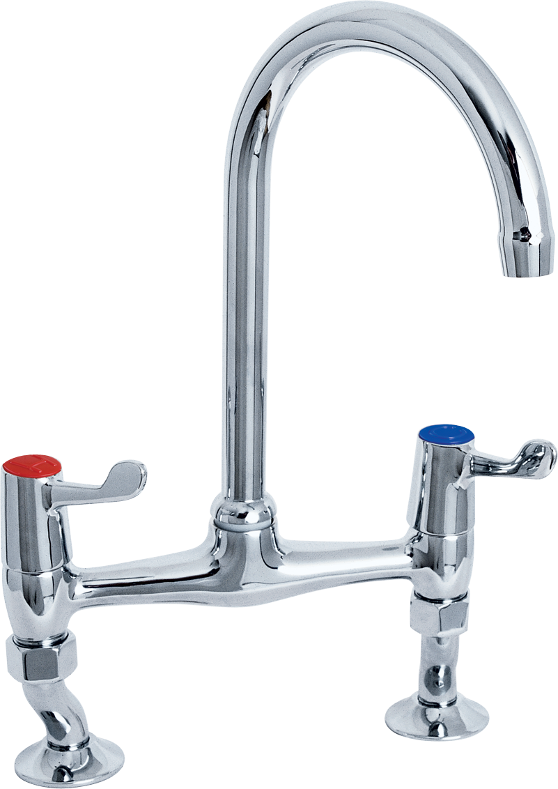 Dlt305b - Commercial Kitchen Sink Tap (801x1132), Png Download