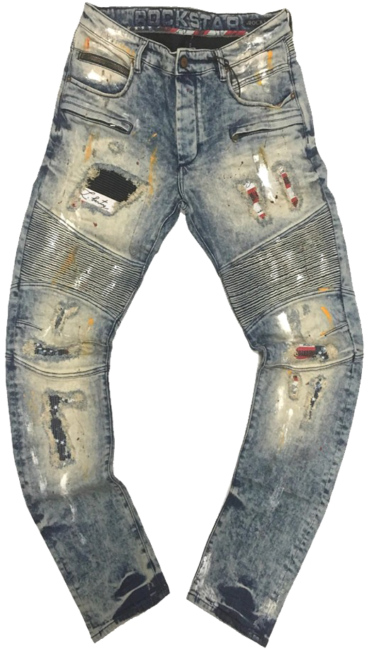 Denim Jean Png Transparent Picture - Rockstar Biker Jeans (749x1024), Png Download