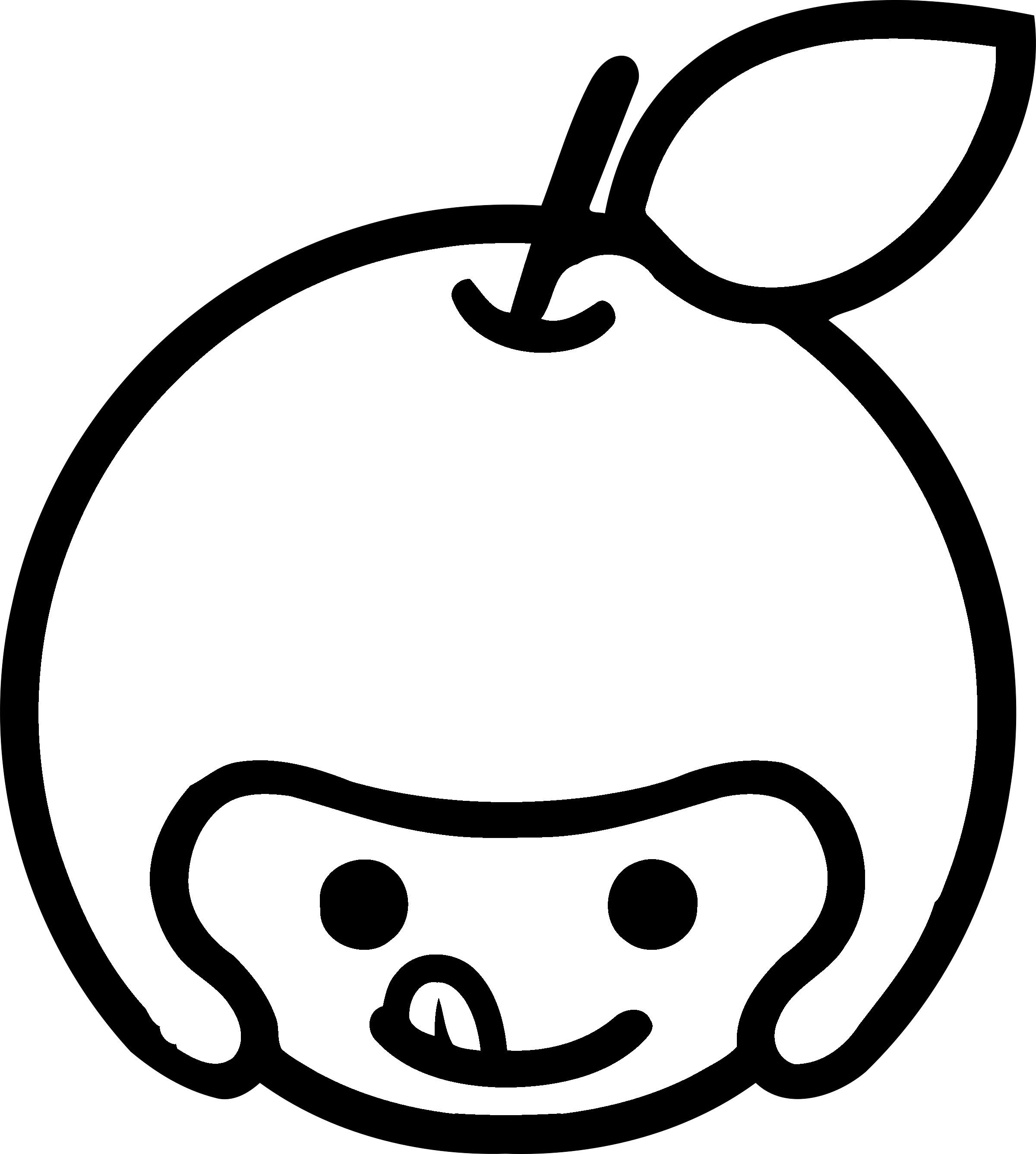 Happyfresh Icon Logo Black And White - Happyfresh (2400x2673), Png Download