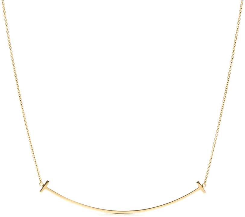 Tiffany T Smile Pendant In 18k Gold - Necklace (900x721), Png Download
