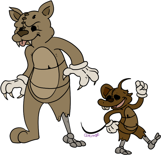 Rat And Cat Fnaf (877x707), Png Download