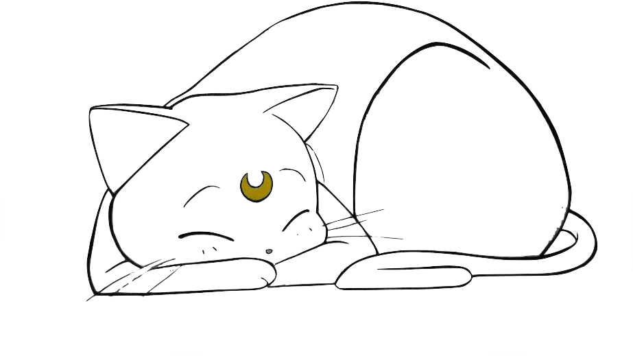 Cat Png Tumblr - Sailor Moon Sticker Picsart (922x692), Png Download