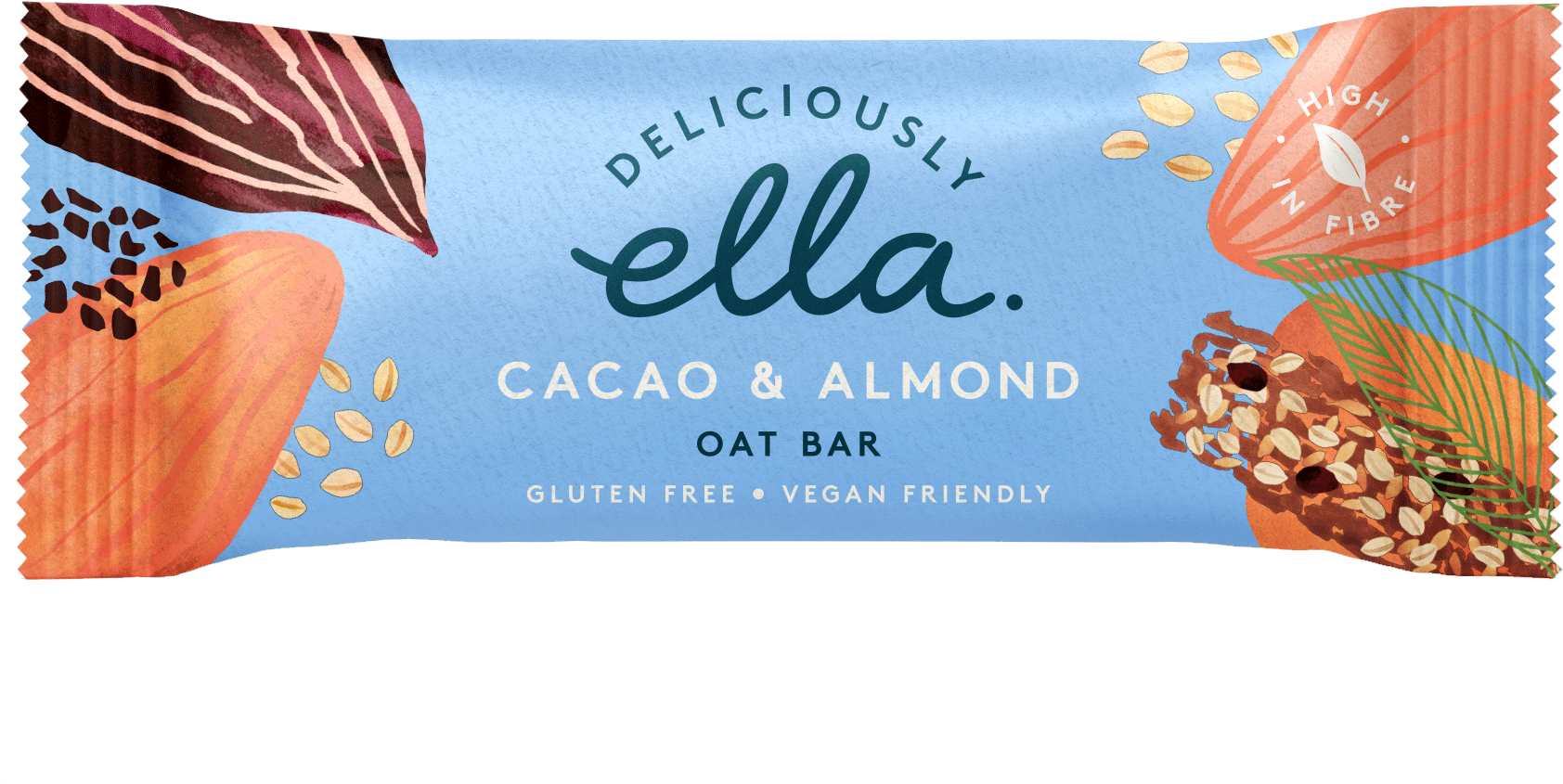 Deliciously Ella Cacao & Almond Oat Bar 16 X 50g - Deliciously Ella Energy Balls New Design (2126x1063), Png Download