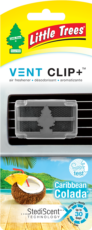 Car Freshner Vent Clip Carribian Colada - Little Trees Vent Clip (800x800), Png Download