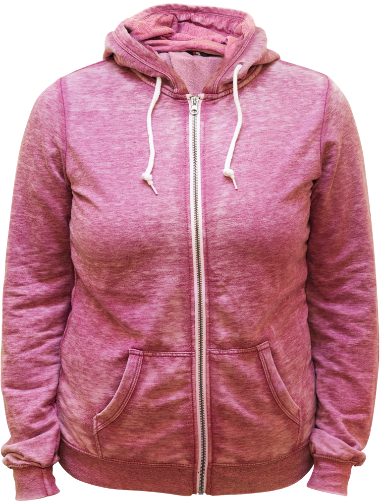 Ladies Burnout Zip Hoody - Hoodie (1050x1050), Png Download