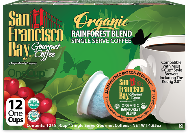 Rainforest Blend Coffee - San Francisco Bay French Roast (650x650), Png Download
