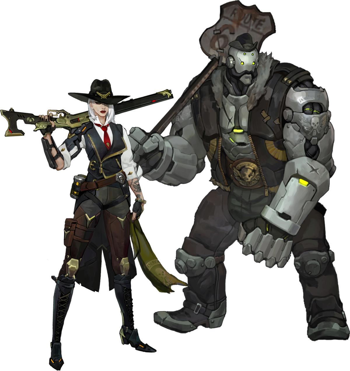 Ashe Overwatch Concept Art (1200x1272), Png Download