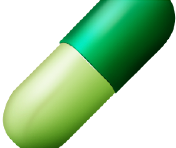 Pills Clipart Green Capsule - Green Capsule (640x480), Png Download