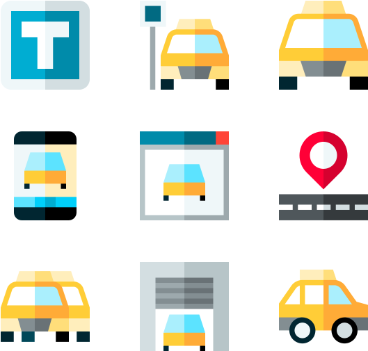 Taxi Service (600x564), Png Download