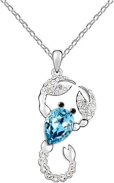 Collar Escorpión Con Diamante De Fantasía Colores - Necklace (700x628), Png Download