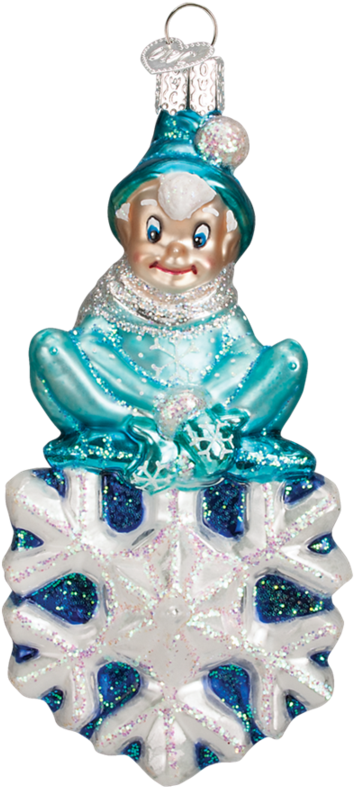 Old World Christmas Jack Frost Glass Ornament, Owc-old - Christmas Ornament (900x900), Png Download