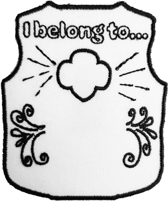 Color Me In Girl Scout Vest, "i Belong To - Drawing (921x1024), Png Download