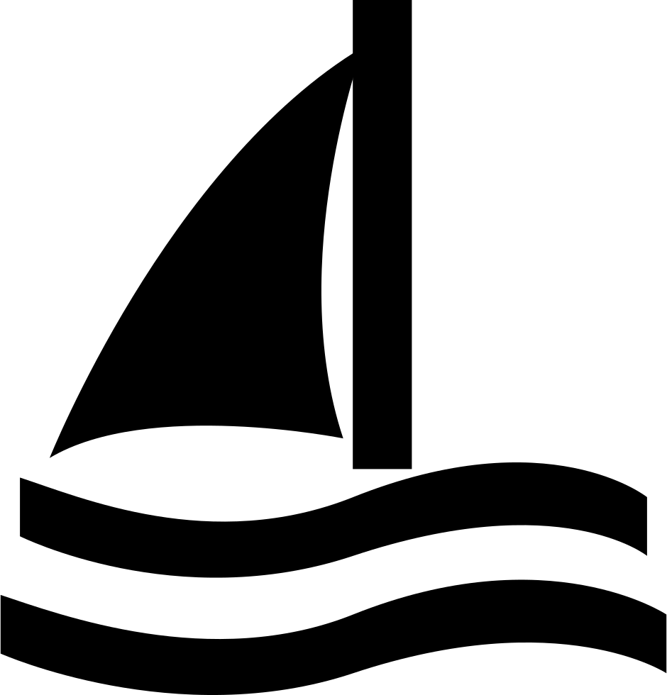 Sailboat Clipart Waterways - Waterway Icon Png (940x980), Png Download