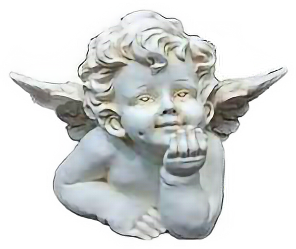 Ig @ Baby Fuzz Cherub Angel Statue Freetoedit - Angel (1024x864), Png Download