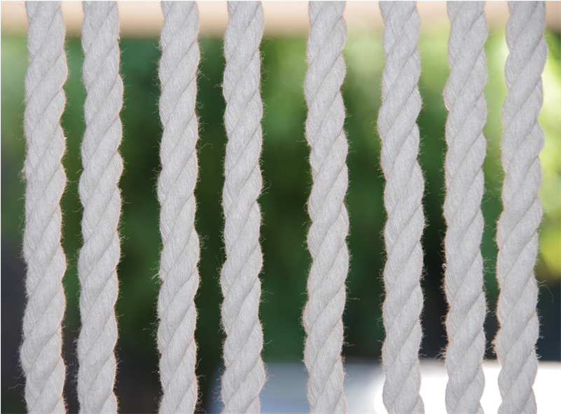 Pillar Products 90 X 200cm Natural Nautica Door Curtain - Black Cord Fly Screen (800x800), Png Download