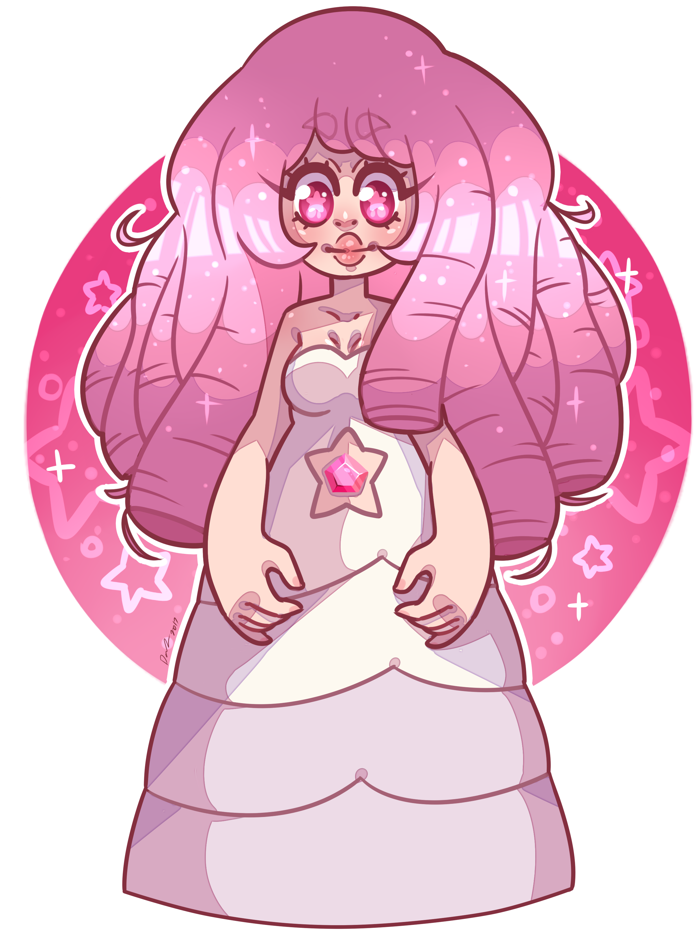 Rose Quartz - Cartoon (2583x3493), Png Download