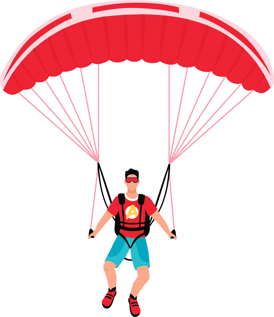Skydiving 395 Chf - Parachuting (950x1099), Png Download