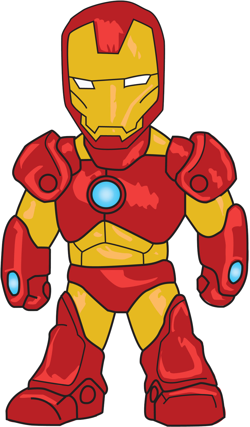 Cartoon Iron Man Png - Iron Man Cartoon Png (900x1513), Png Download