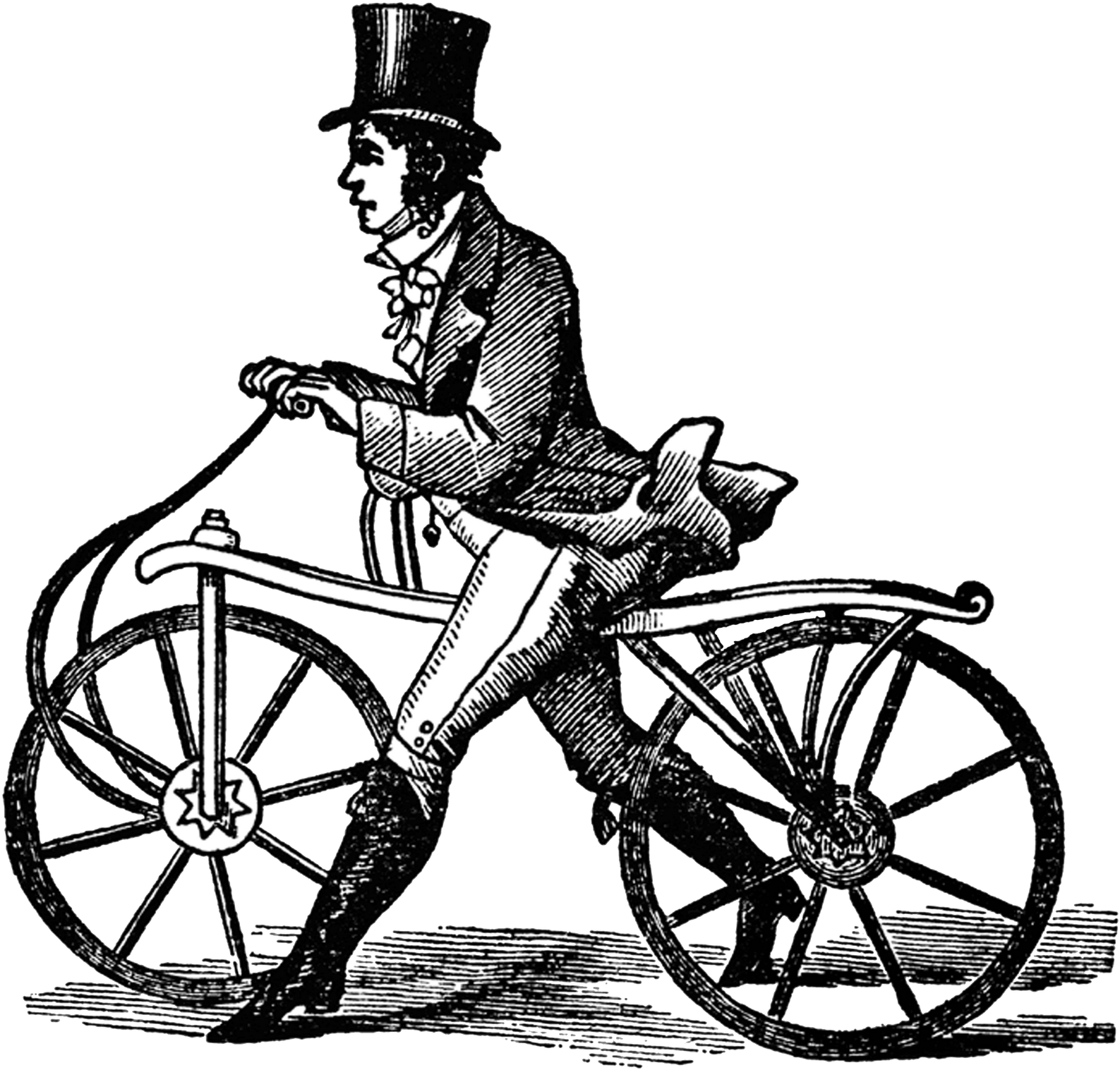 Vintage Very Old Bicycle - Dandy Horse (1600x1522), Png Download