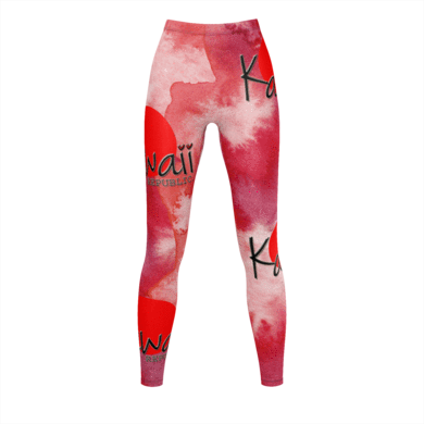 Kawaii Republic Logo Design Watercolor Texture Leggings - Leggings (390x390), Png Download