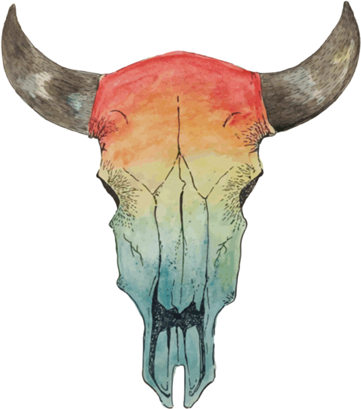 Watercolor Steer - Bull (1024x1024), Png Download