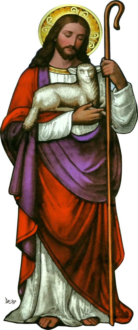 Jesus Png - Jesus The Good Shepherd Png (578x1382), Png Download