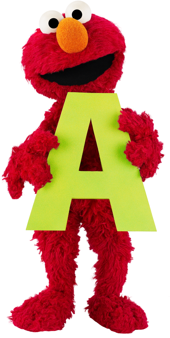 Elmo Number 2 Cliparts - Elmo Holding The Letter (633x1200), Png Download