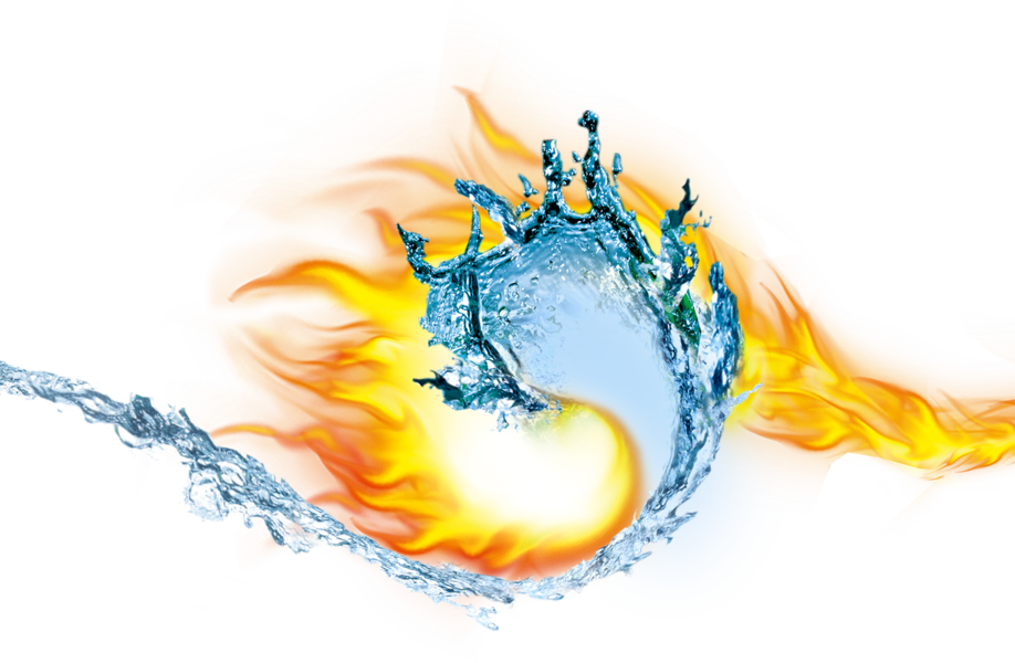 Fire And Ice Png (918x600), Png Download