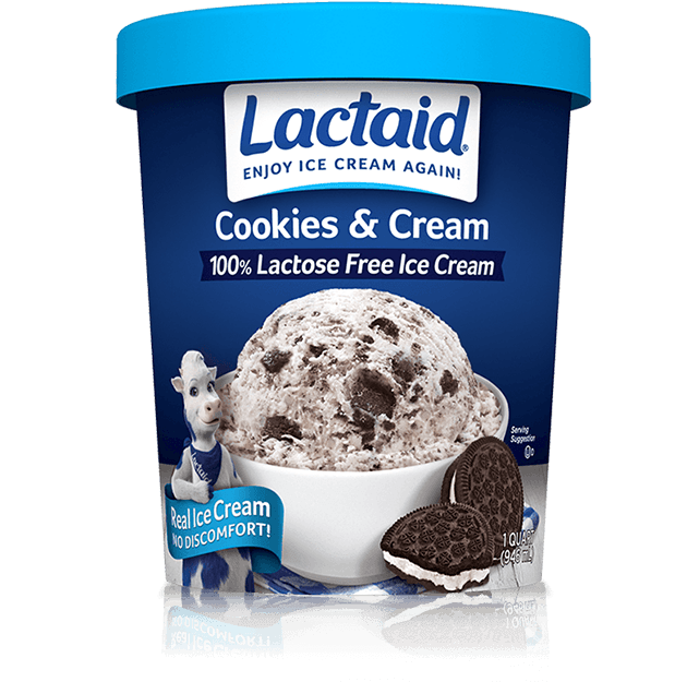 Lactaid® Cookies And Cream Ice Cream - Lactaid Ice Cream (640x640), Png Download