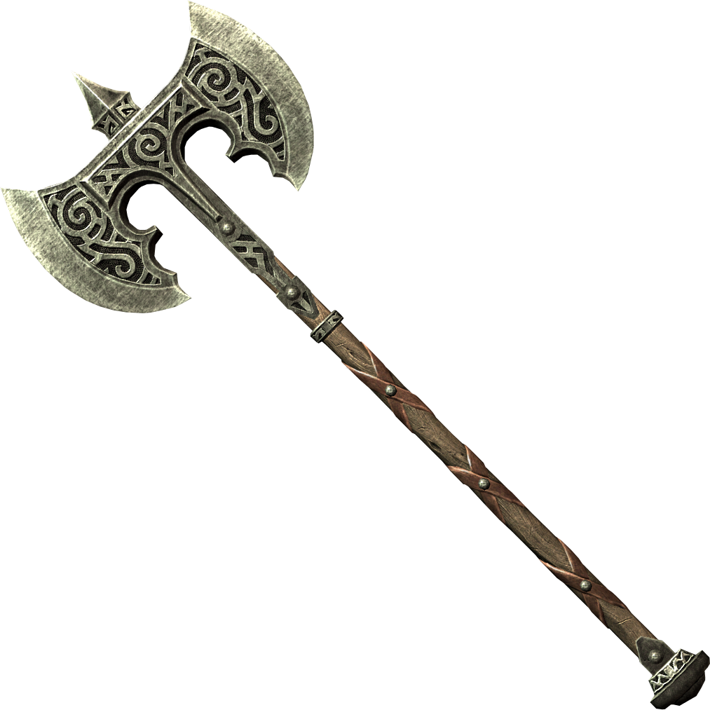 Battle Axe Png Photos - Skyrim Battle Axe (1013x1013), Png Download