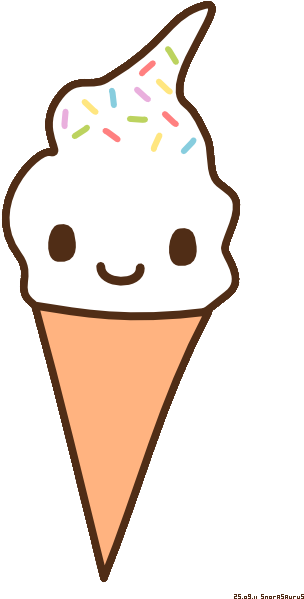 Ice Cream By Snorasaurus (387x629), Png Download
