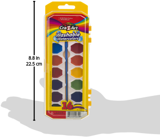 Cra Z Art Washable Watercolors Includes Brush & Tray - Watercolor Painting (400x400), Png Download