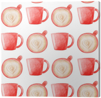 Watercolor Coffee Mugs Pattern - Watercolor Painting (400x400), Png Download
