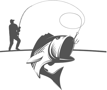 Vintage Logo Fishing (450x377), Png Download