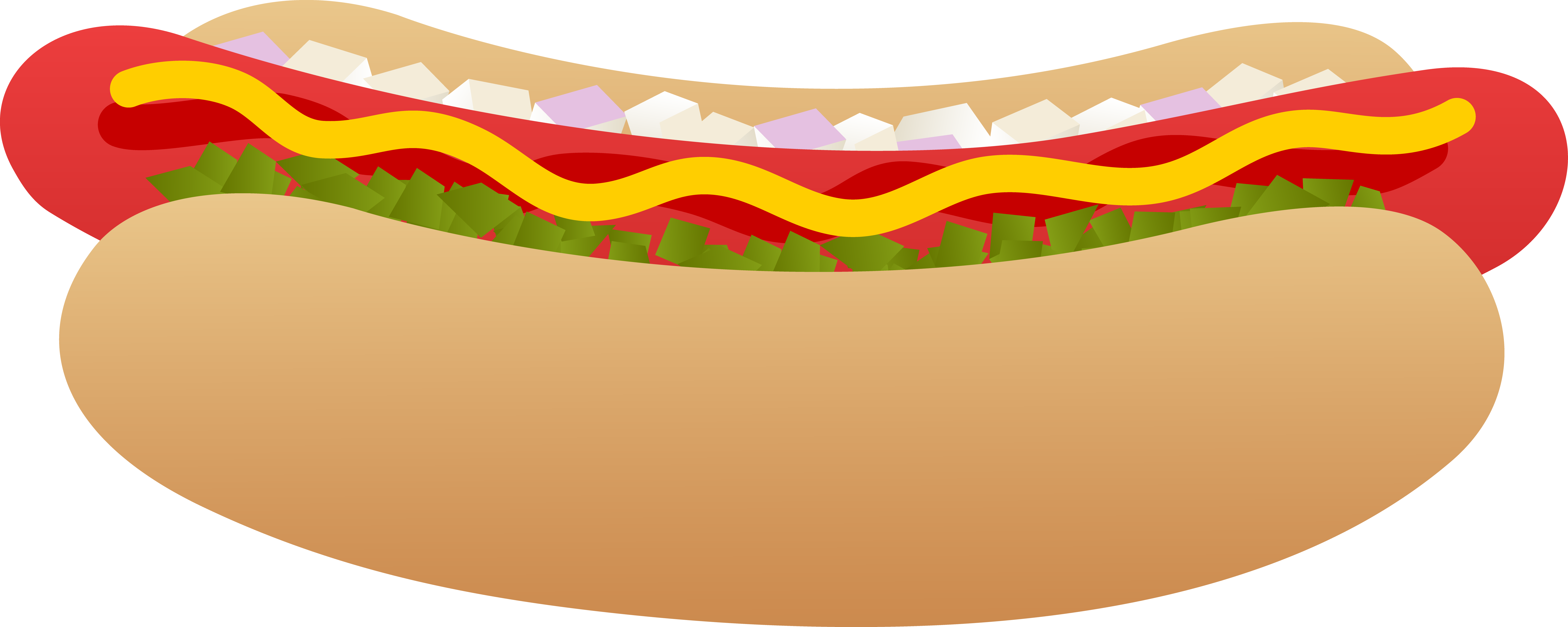 Hot Dog Cliparts - Hot Dogs Clip Art (7846x3137), Png Download