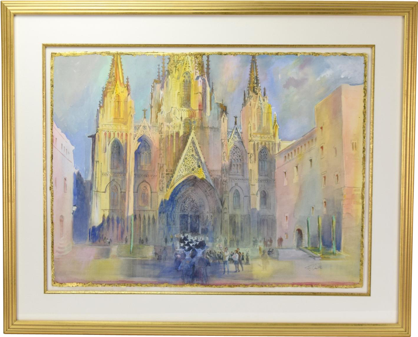 Watercolor Painting Nuns At Barcelona Cathedral Illinois - Barcelona Cathedral (1426x1426), Png Download