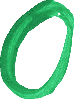Free Download - Green Watercolor Numbers Png (300x400), Png Download
