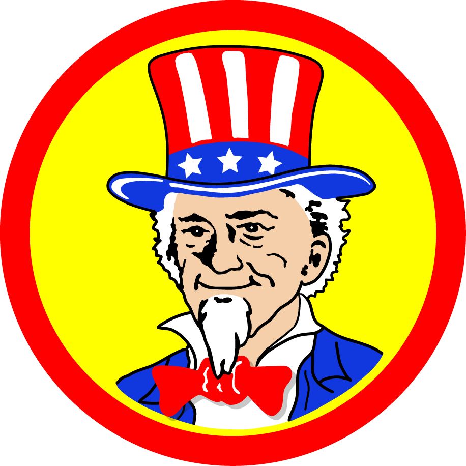 Uncle Sam Clipart Head - Uncle Sam Fireworks (916x916), Png Download