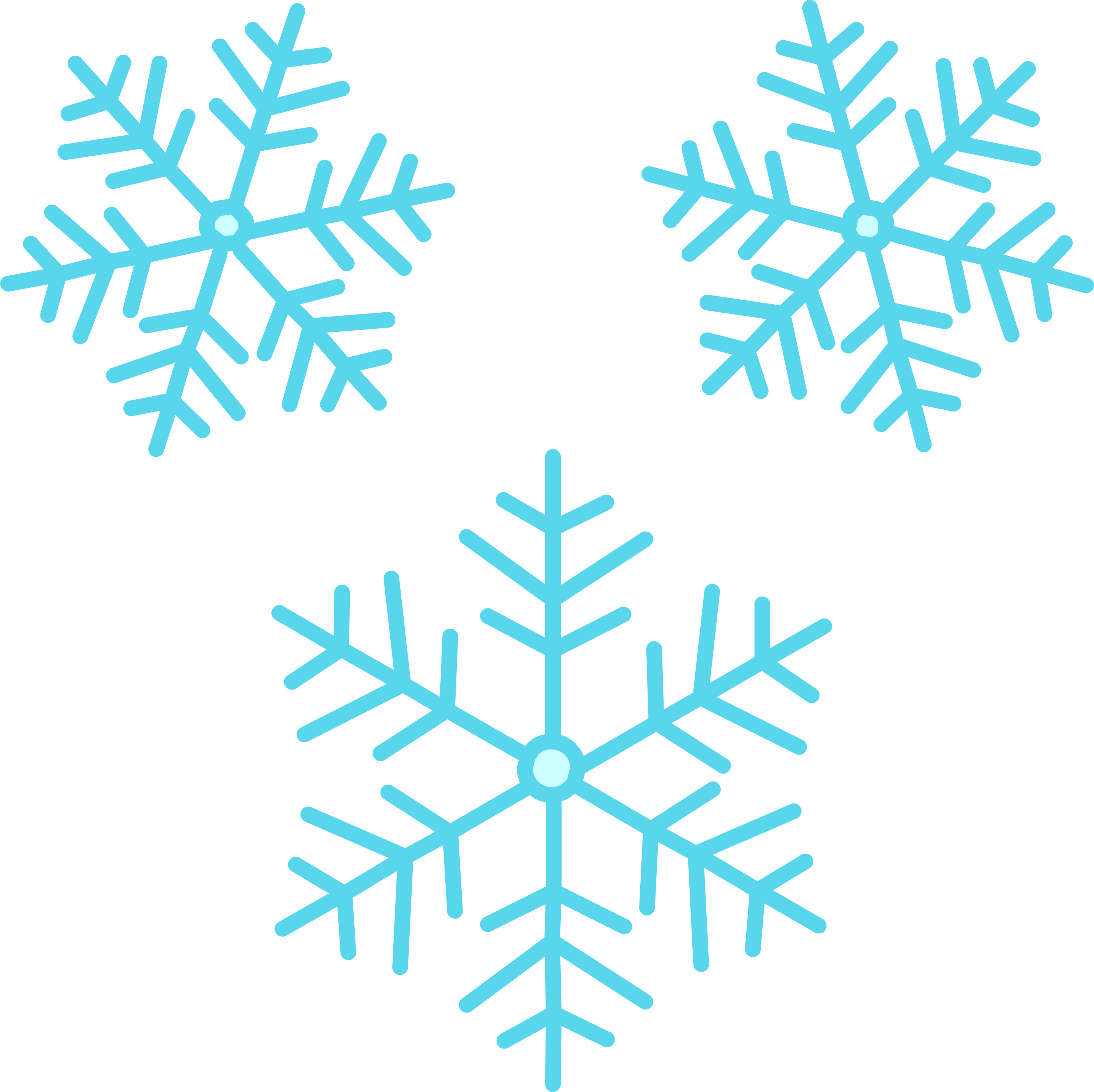 Snowflakes Group Transparent Png - Snowflakes Transparent (2862x2857), Png Download